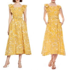 NICHOLAS Yellow Floral Dress